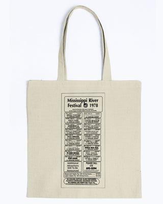 Mississippi River Fest Flyer Canvas Promo Tote